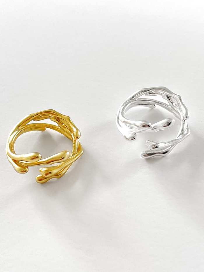 925 Sterling Silver Irregular Vintage Stackable Ring