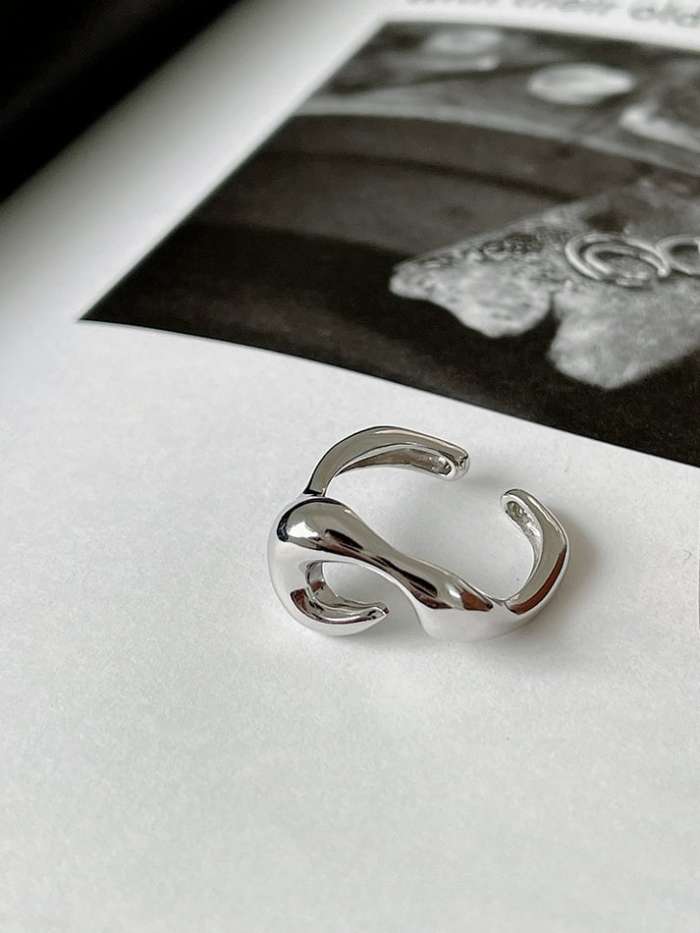 925 Sterling Silver Irregular Vintage Band Ring