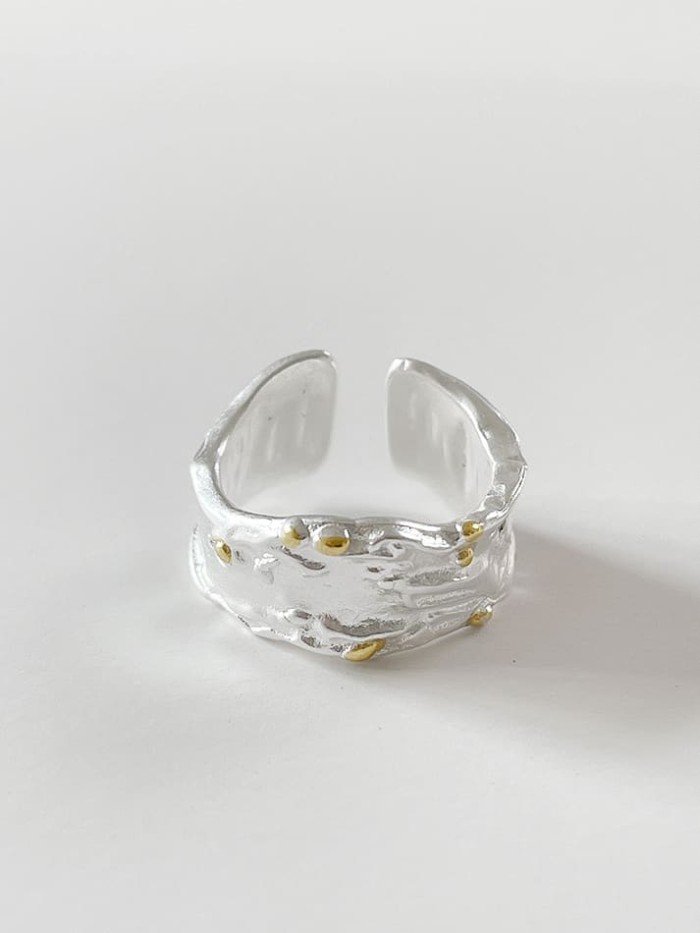 925 Sterling Silver Geometric Vintage Band Ring