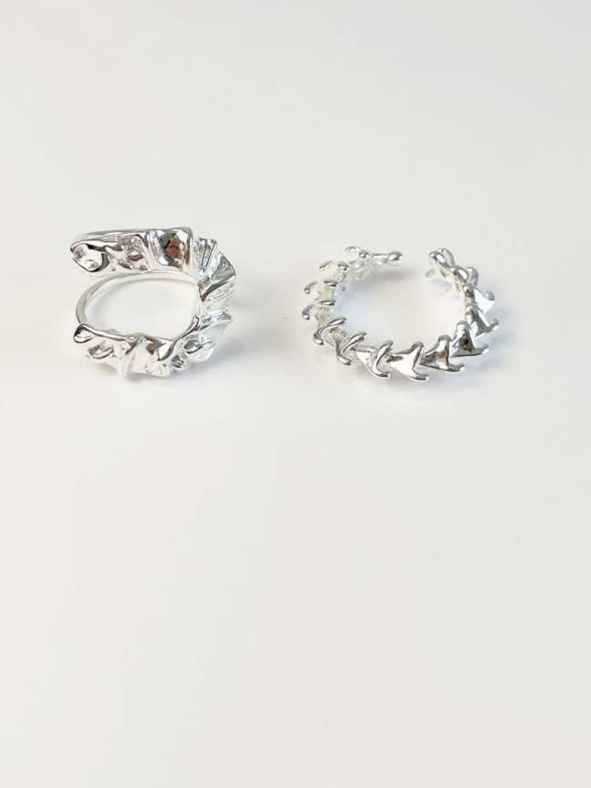 925 Sterling Silver Irregular Vintage Band Ring