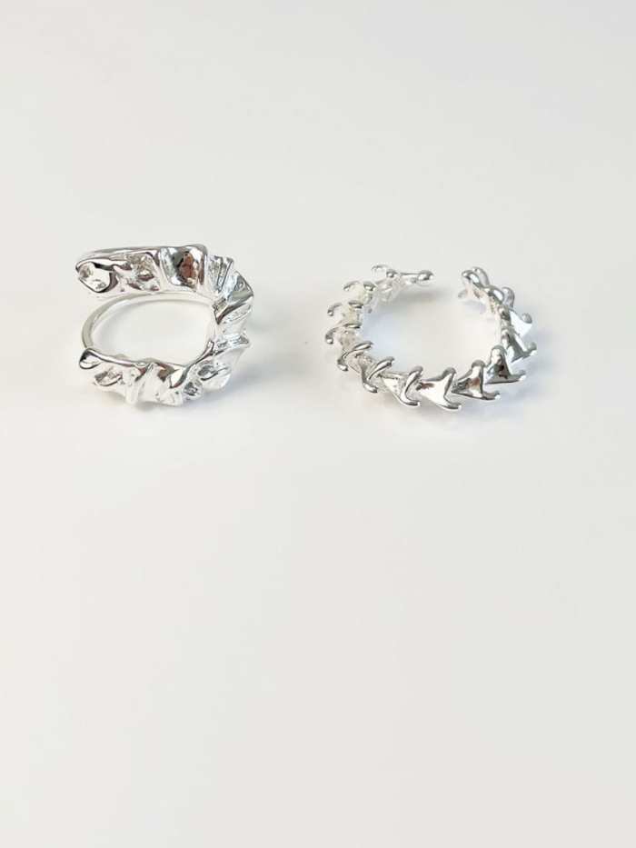 925 Sterling Silver Irregular Vintage Band Ring