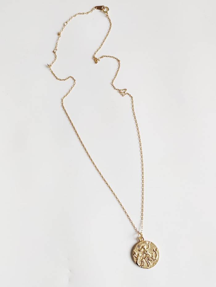 925 Sterling Silver Vintage round brand Necklace