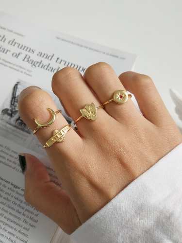 925 Sterling Silver Medallion Classic Stackable Ring