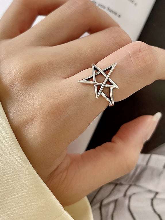 925 Sterling Silver Cross Minimalist Band Ring