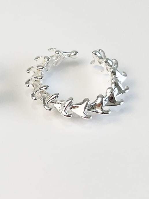 925 Sterling Silver Irregular Vintage Band Ring