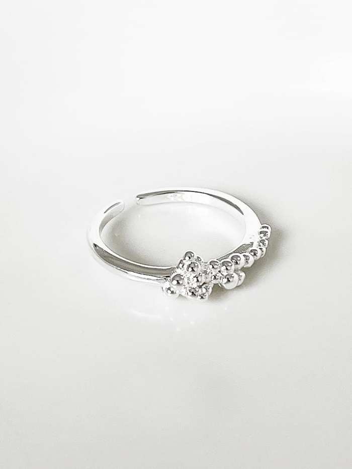 925 Sterling Silver Bead Round Minimalist Band Ring