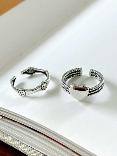 925 Sterling Silver Heart Minimalist Band Ring
