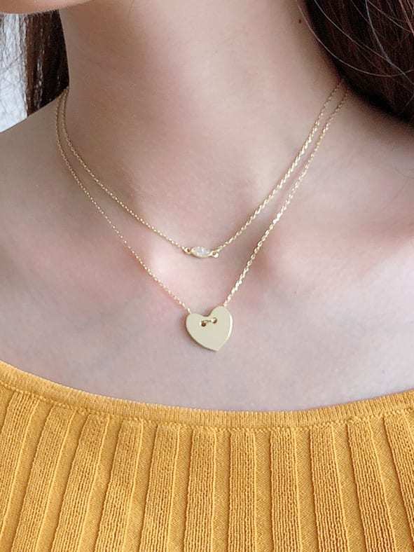 925 Sterling Silver Heart Minimalist Necklace