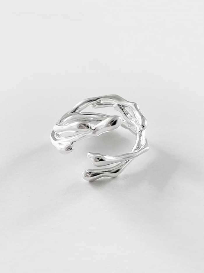 925 Sterling Silver Irregular Vintage Stackable Ring