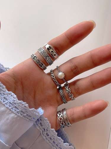 925 Sterling Silver Irregular Vintage Band Ring