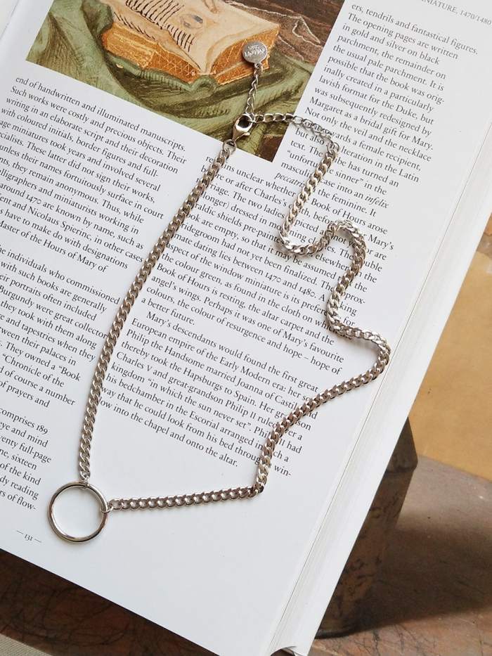 925 Sterling Silver Round Minimalist Choker Chain  Choker Necklace