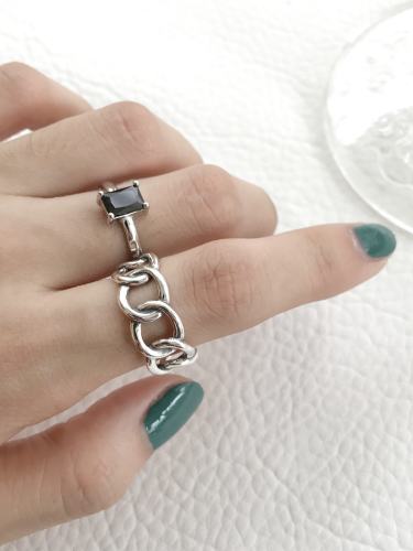 925 Sterling Silver round free size Ring