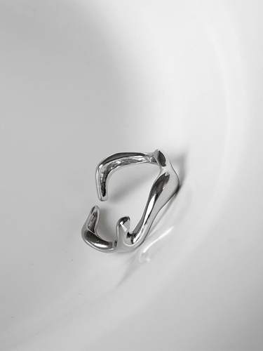 925 Sterling Silver Irregular Vintage Band Ring