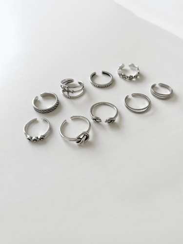 925 Sterling Silver Irregular Vintage Band Ring