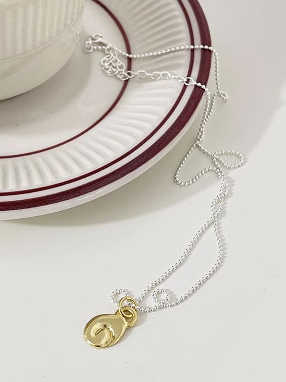 925 Sterling Silver Irregular Minimalist Necklace