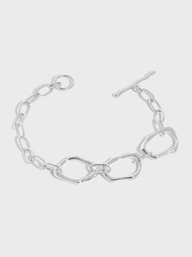 925 Sterling Silver Hollow Geometric Chain Minimalist Link Bracelet