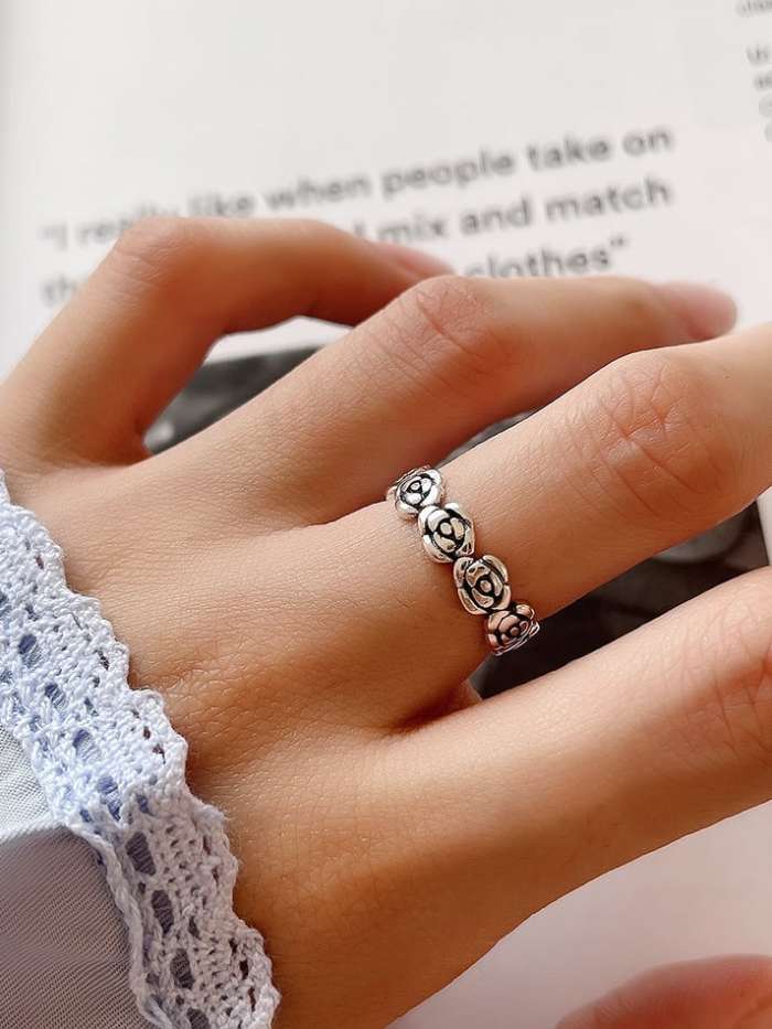 925 Sterling Silver Irregular Vintage Band Ring