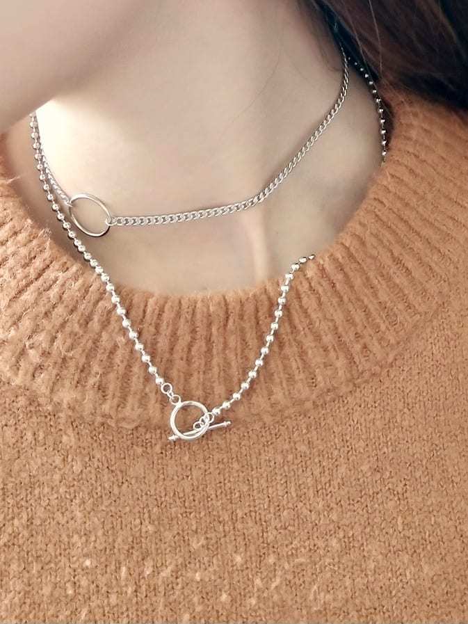 925 Sterling Silver Round Minimalist Choker Chain  Choker Necklace