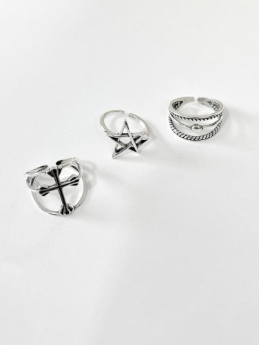 925 Sterling Silver Cross Minimalist Band Ring