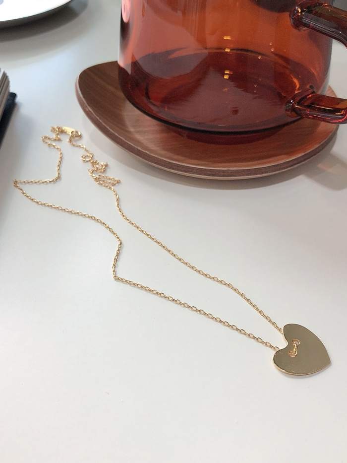 925 Sterling Silver Heart Minimalist Necklace