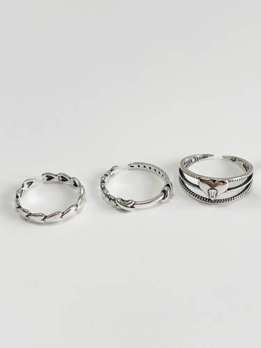 925 Sterling Silver Irregular Vintage Band Ring