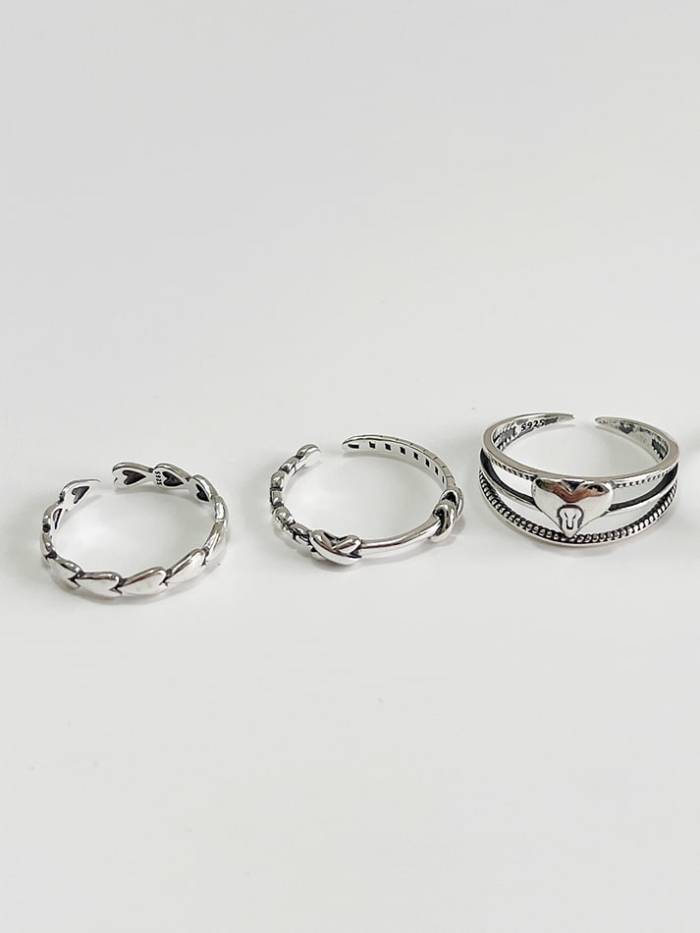 925 Sterling Silver Irregular Vintage Band Ring