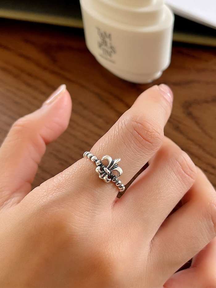 925 Sterling Silver Cross Vintage Band Ring