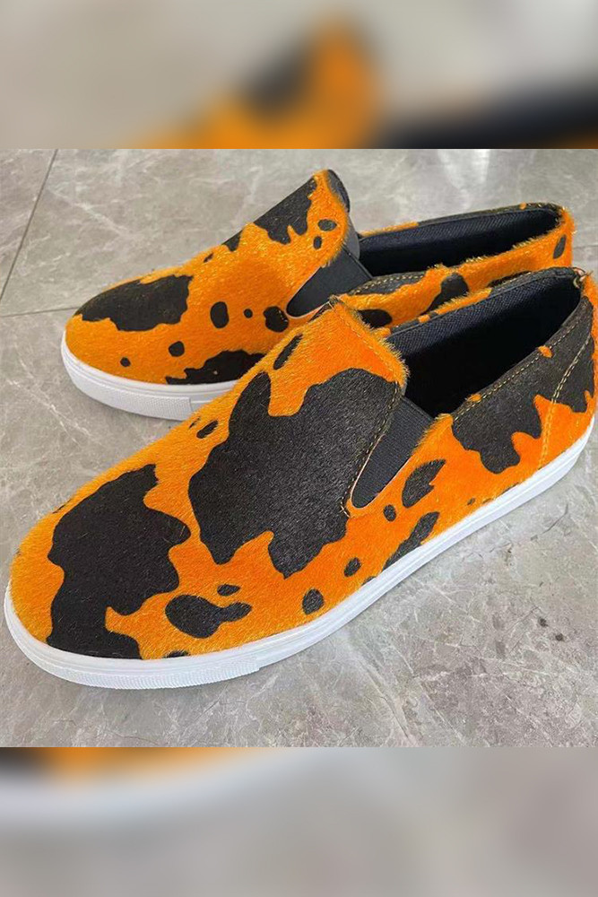 Color Blocking Suede Flat Slip On Shoes Unishe Wholesale