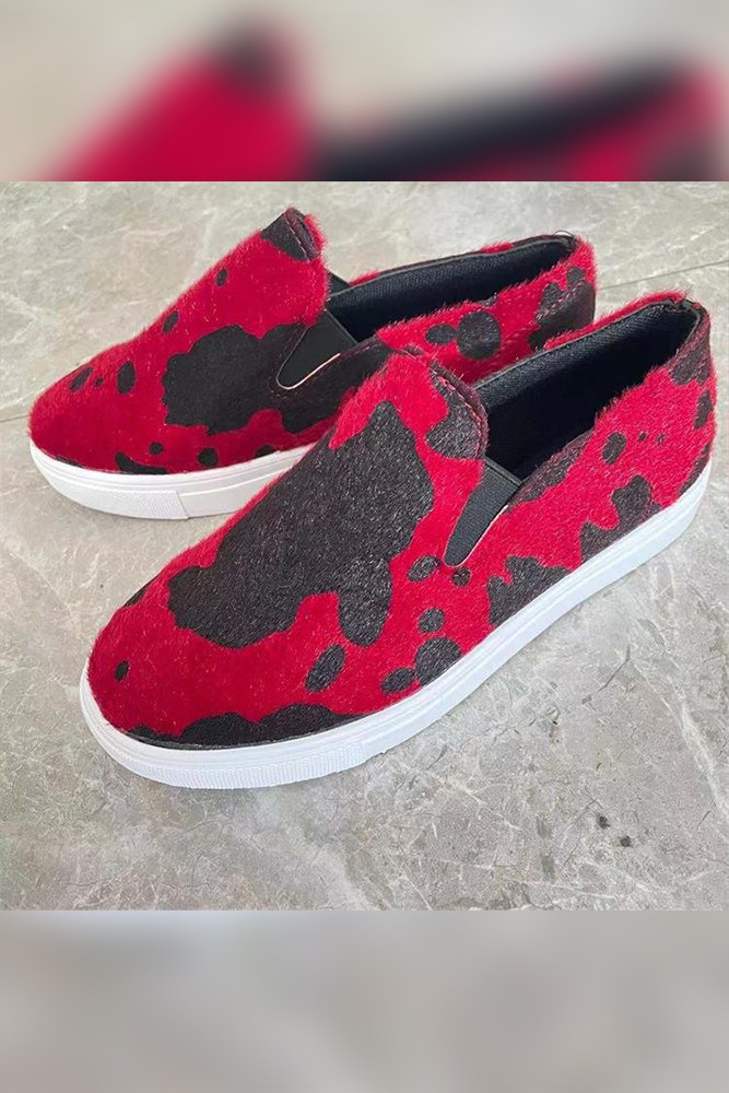Color Blocking Suede Flat Slip On Shoes Unishe Wholesale