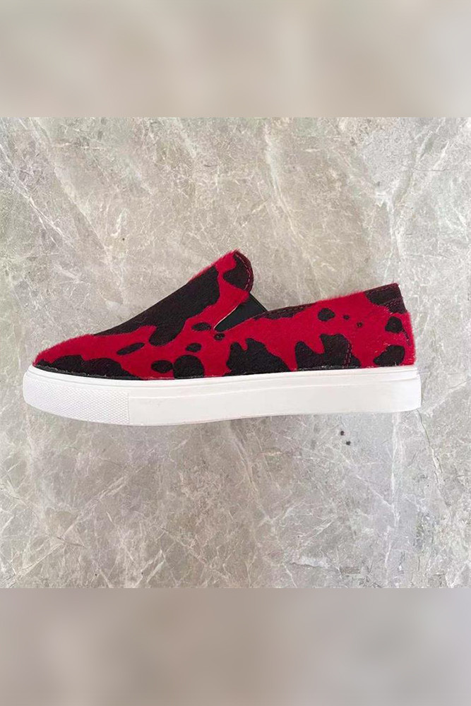 Color Blocking Suede Flat Slip On Shoes Unishe Wholesale