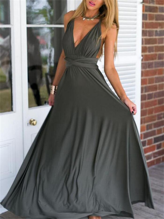 Sexy Charming Backless Wear Multiple Ways Evening Dress