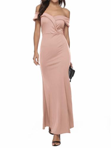 Decent Sweetheart Neck Sleeveless Slit Hem Bodycon Banquet Evening Dress