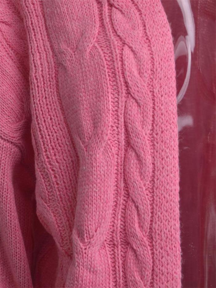 Comfy Cable Knit Pocket Open Front Loose Sweater Coat