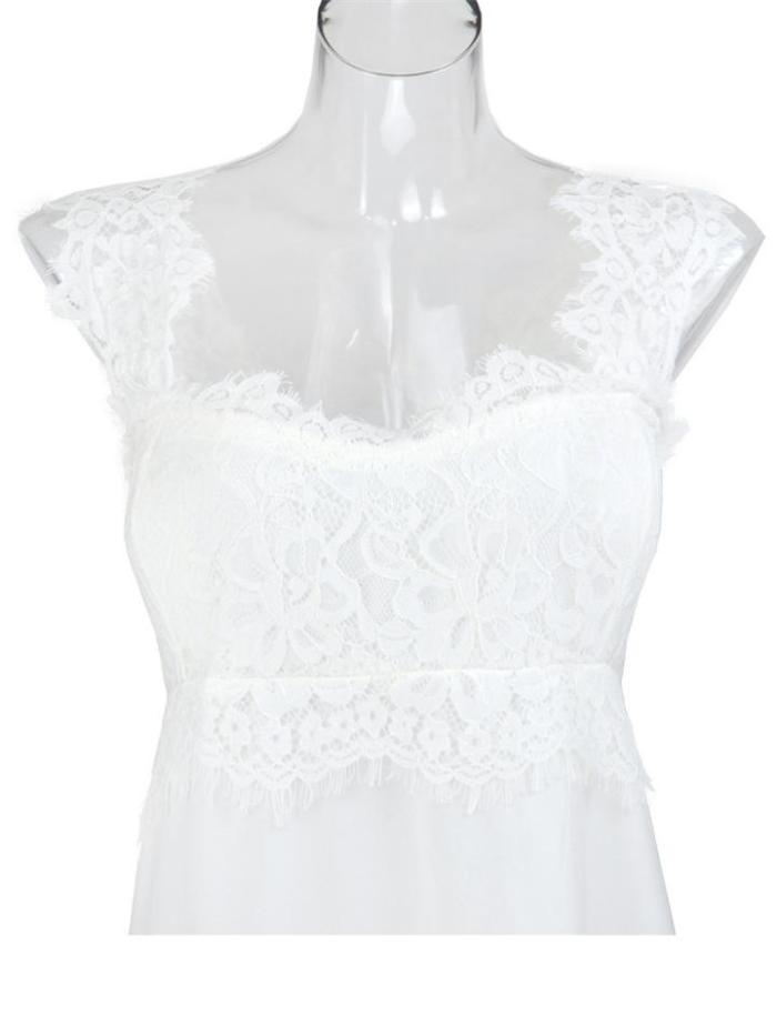 Sexy Lace Sweetheart Neck Sleeveless Evening Dress