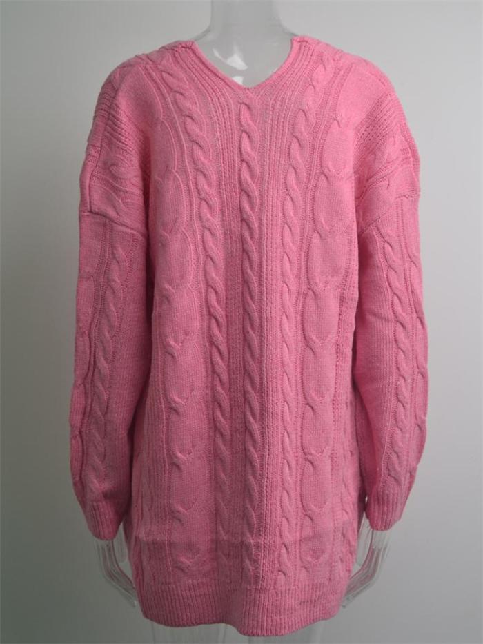 Comfy Cable Knit Pocket Open Front Loose Sweater Coat