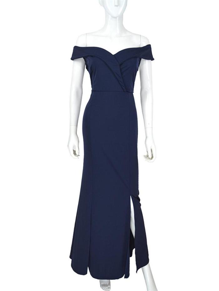 Decent Sweetheart Neck Sleeveless Slit Hem Bodycon Banquet Evening Dress