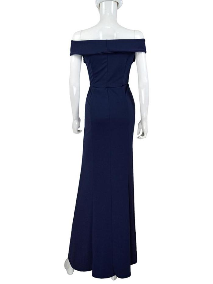 Decent Sweetheart Neck Sleeveless Slit Hem Bodycon Banquet Evening Dress