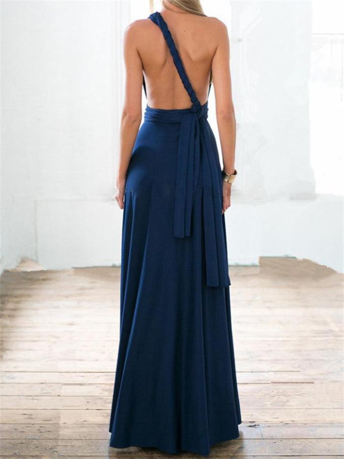 Sexy Charming Backless Wear Multiple Ways Evening Dress