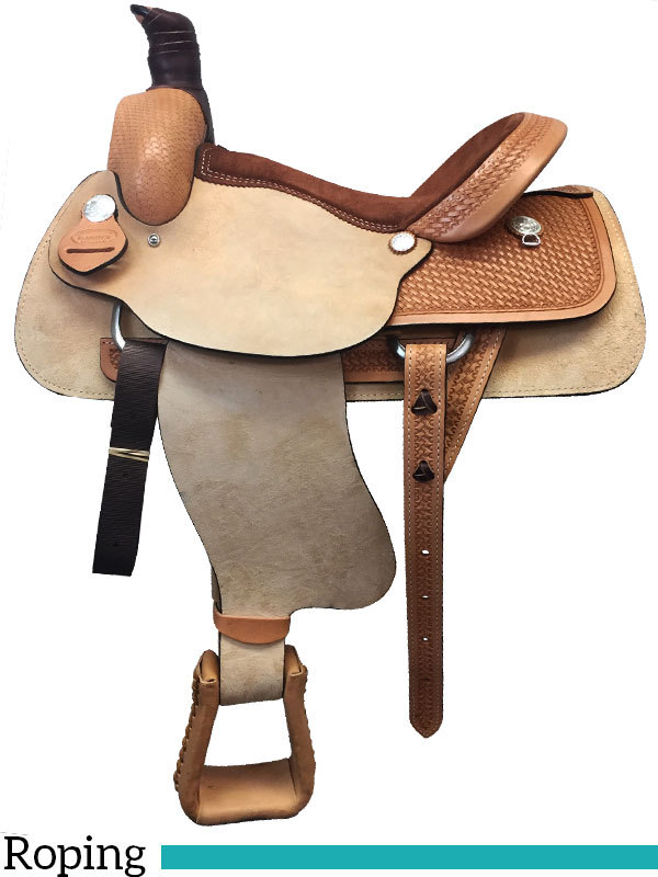 15 to 17 Dakota Roughout Roping Saddle 502