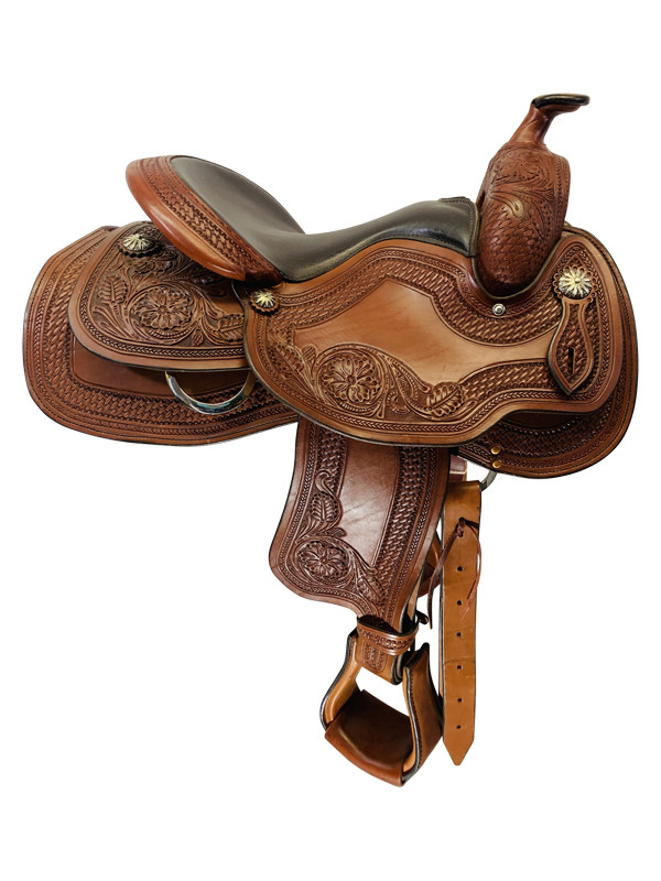 15.5 to 16 Crates Hand-Tooled Ladies Reining Saddle 4517