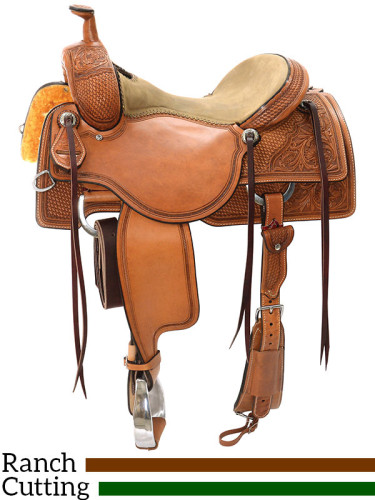 15 to 17 Reinsman Ranch Cutting Saddle 4823 w/Free Pad