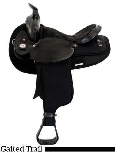 TEMPORARILY DISCONTINUED 16 17 Fabtron Black Gaited Horse Saddle 7141 7143