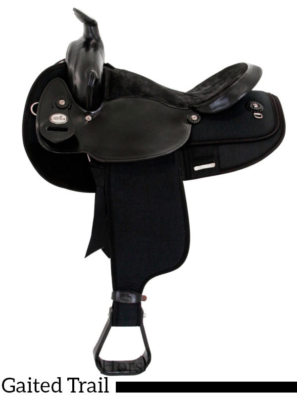 TEMPORARILY DISCONTINUED 16 17 Fabtron Black Gaited Horse Saddle 7141 7143