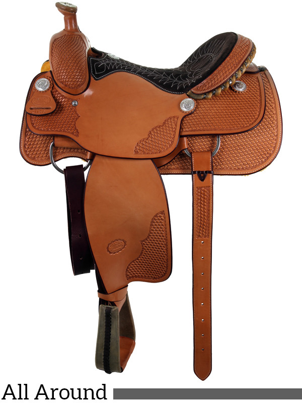 14 to 16 Billy Cook Basket Stamped Ladies All Around Saddle 2046