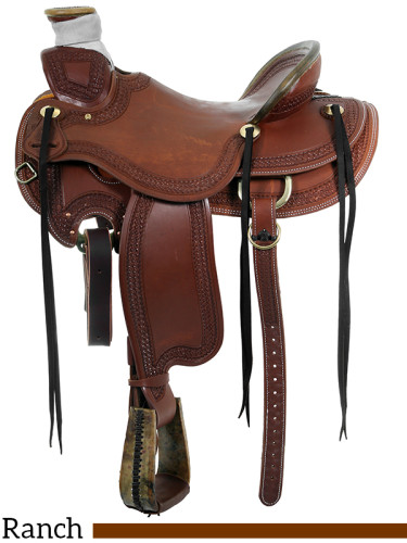 15 to 17 Circle Y Elko Ranch Saddle 1343 w/Free Pad