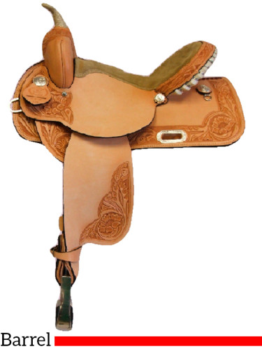 14 15 16 South Bend Saddle Co Natural Light Barrel Racer 270