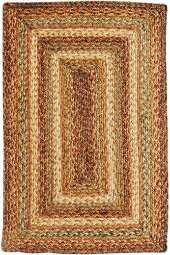 BBB21214521 Homespice Decor Harvest Jute Braided Area Rug, 4' x 6' Rectangle