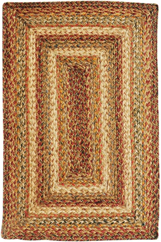 BBB21214521 Homespice Decor Harvest Jute Braided Area Rug, 4' x 6' Rectangle