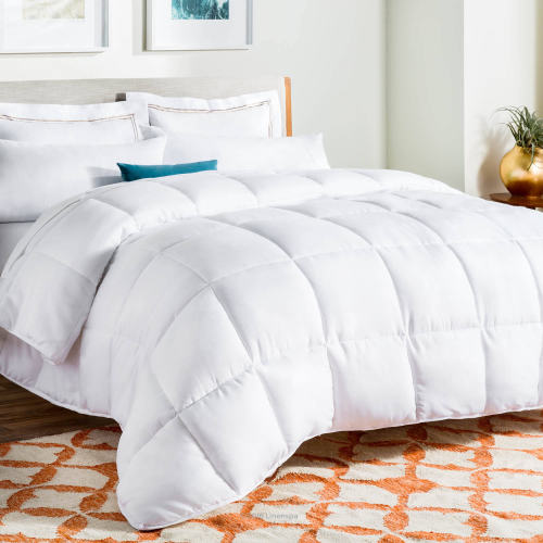BBB24008046 Linenspa All-Season White Down Alternative Quilted Comforter - Corner Duvet...