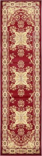 BBB19610375 Unique Loom Versailles Louis Red 2' 7 x 10' 0 Runner Rug